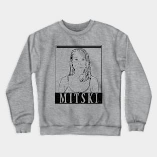 Mitski // Black retro V Crewneck Sweatshirt